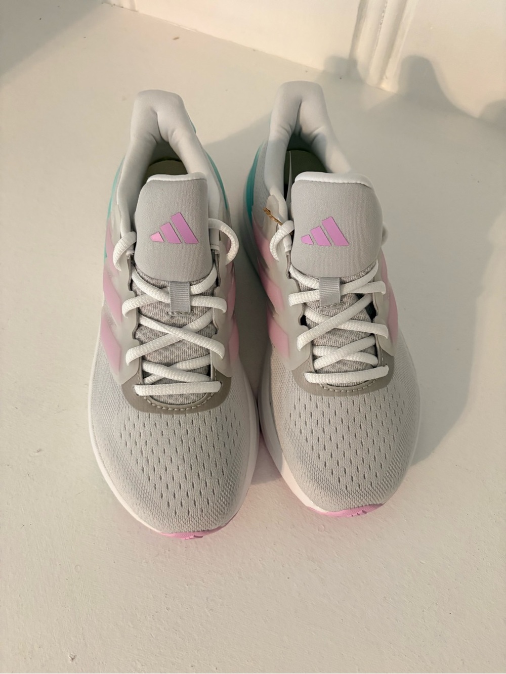 adidas Gray and Pink Women's Running Sneakers